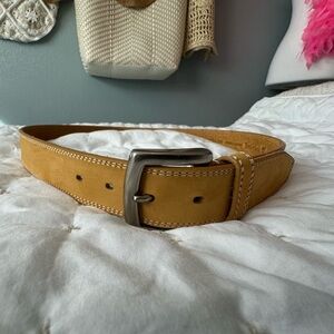 Timberland  Leather Belt with Silver Buckle Size 38